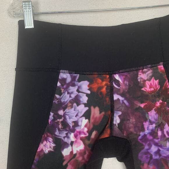 Lululemon women's size 6 wunder under color block leggings pants spring black mu - Picture 5 of 10